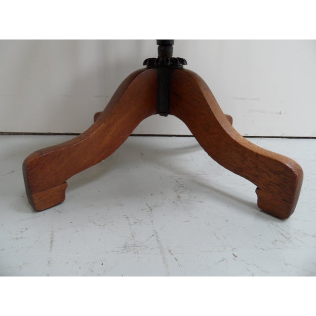 Antique Oak Rotating Desk Armchair, 1890s For Sale - Image 6 of 12