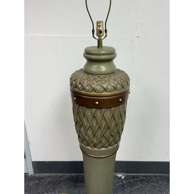 Design Plus Gallery presents a Green Lattice Specialty Floor Lamp from Lamps Forever in Sun Valley, California....