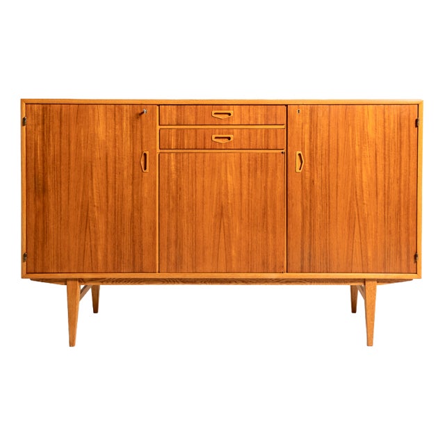 Scandinavian Highboard in Teak and Oak, 1960s For Sale