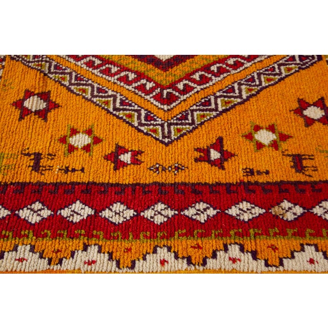 Textile Mid-20th Century Vintage Moroccan Wool Rug For Sale - Image 7 of 11