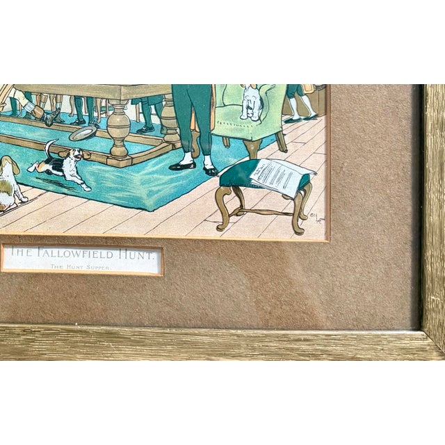 Rare Set of 4 Antique 1900 Cecil Aldin "The Fallowfield Hunt" Prints - Original Wood Backing For Sale - Image 9 of 12