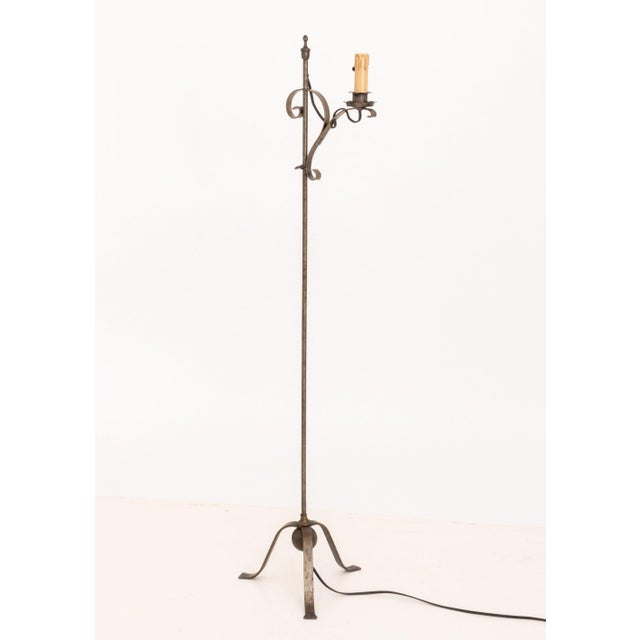 Gothic Gothic Revival Wrought Iron Floor Lamp For Sale - Image 3 of 6