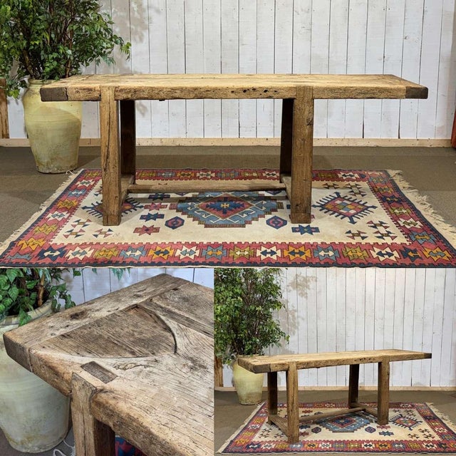 Vintage Raw Oak Carpenters Workbench, 1930s For Sale - Image 15 of 18