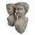 Asian Antique Pair of Vintage Stone Garden Goddess Busts For Sale - Image 3 of 11