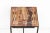 1990s Modern Iron & Inlaid Wood Side Table For Sale - Image 5 of 8