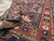 Brick Red Galerie Shabab Collection Distressed Caucasian Rug With a Tribal Design in Rust, Dark Blue, and Cream For Sale - Image 8 of 8