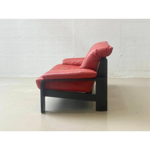Black Vintage Leather Sofa from Ligne Roset, 1980s For Sale - Image 8 of 16