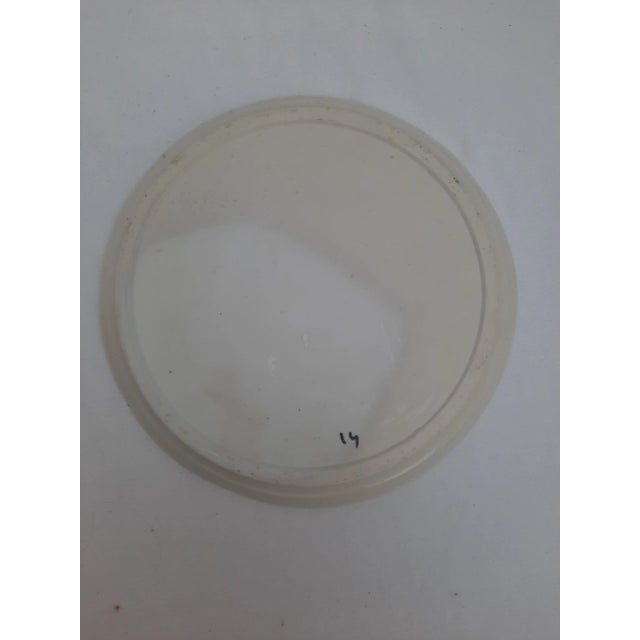 Antique White Modernist Hand Painted Studio Pottery Ceramic Wall Art Plate, Attributed to Dave Streeter For Sale - Image 8 of 10