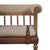 Bouclé and Leather Upholstered Bench With Spindle Back For Sale - Image 4 of 8
