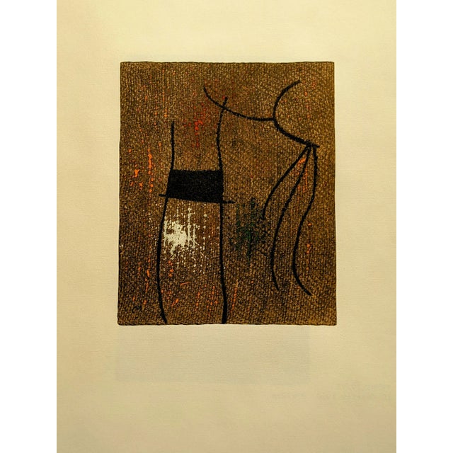 Joan Miro - Women, Plate III 1965, signed in the flat Print printed in lithography, reproducing a painting by Joan Miro,...