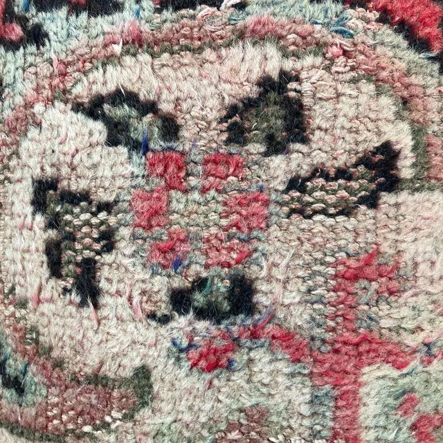 Vintage Handmade Rug Cushion Cover For Sale - Image 4 of 11