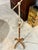 Tan Sculptural Split Reed Cane Rattan Floor Lamp Woven Rope Shade Spherical Metal Feet For Sale - Image 8 of 17