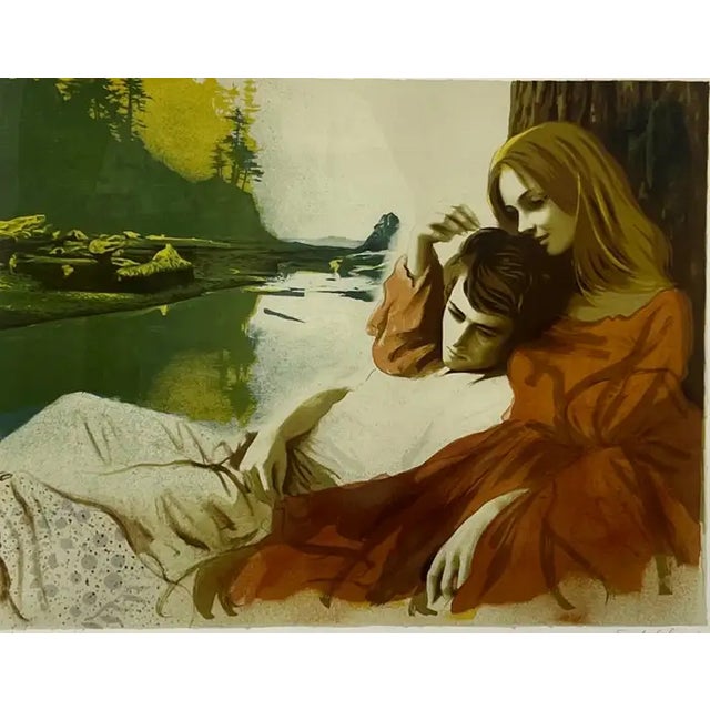 Sandu Liberman (Romanian- Israeli 1923–1977) “Tender Love” Hand-signed and numbered lithograph, edition 247/250 This...