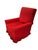 White Late 20th Century White Muslin Lounge Armchair with Red Cover and Skirt For Sale - Image 8 of 12