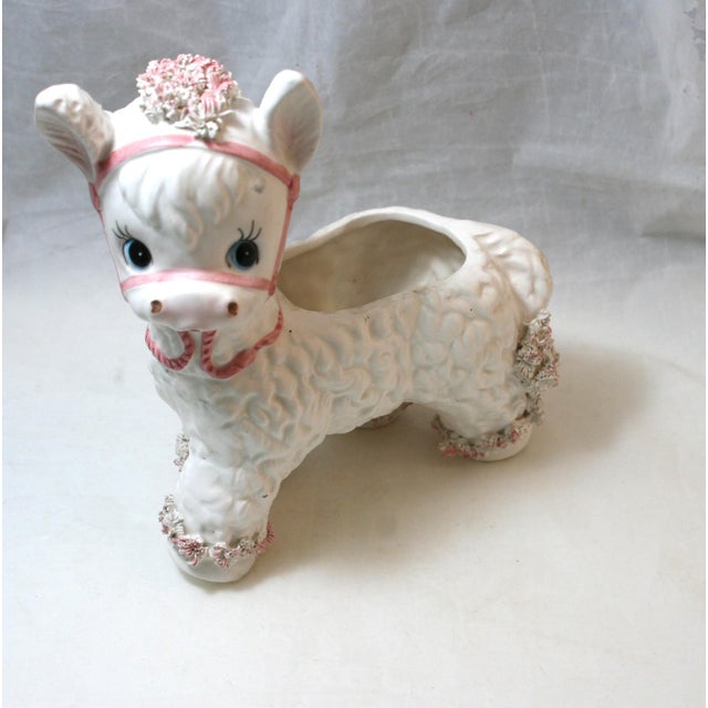 Vintage Hand-Painted Ceramic Baby Donkey Planter Number 5271A This vintage ceramic baby donkey planter was produced in...