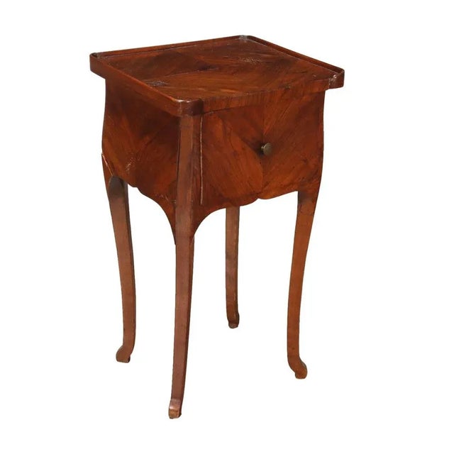 Wood Side Table in Walnut For Sale - Image 7 of 7