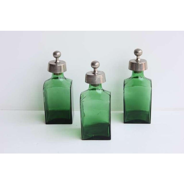 MidCentury Italian Glass Decanters Set of 3 Chairish