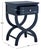 Contemporary Maxine Accent Table with Storage Drawer in Navy For Sale - Image 3 of 10