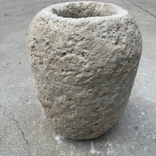 Contemporary Antique Limestone Trough 51626g 25"h For Sale - Image 3 of 8