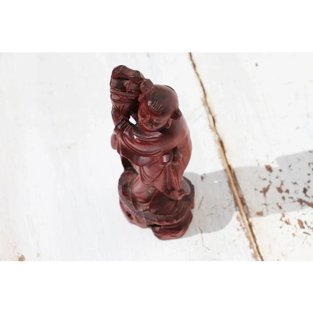 1950s 1950s Carved Wood Chinese Woman Figurine For Sale - Image 5 of 13