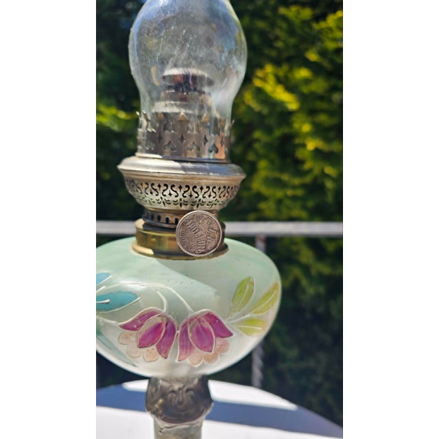 Antique Oil Lamp from L.R.Apollon, 1800s For Sale - Image 4 of 11