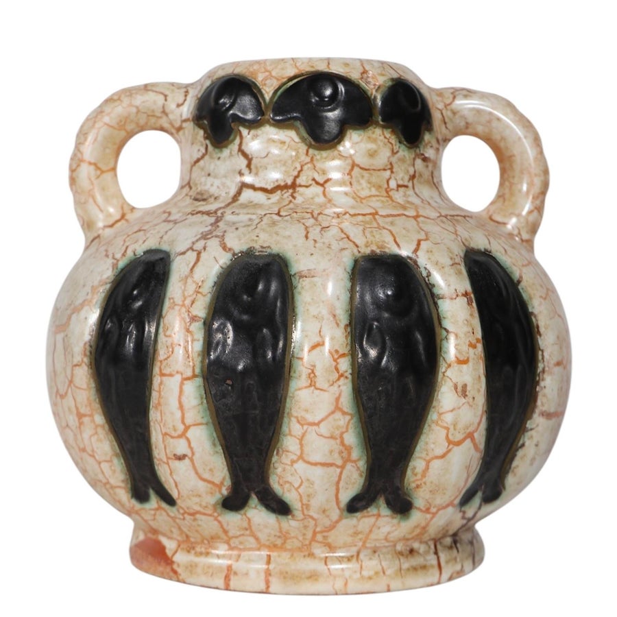 Czechoslovakian Art Pottery Vase by Ditmar Urbach | Chairish