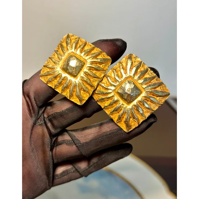 Vintage Earrings Clips by Jean Patou, 1980s, Set of 2 For Sale - Image 11 of 13