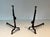 Early 1900s Wrought Iron Andirons - a Pair For Sale - Image 4 of 12