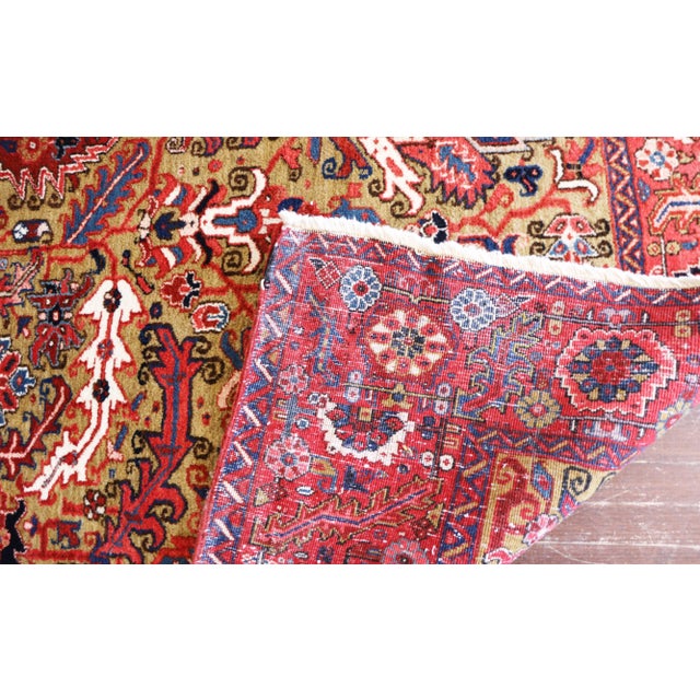 .Antique Persian Heriz Carpet, 7'4" X 9'10" For Sale - Image 4 of 9