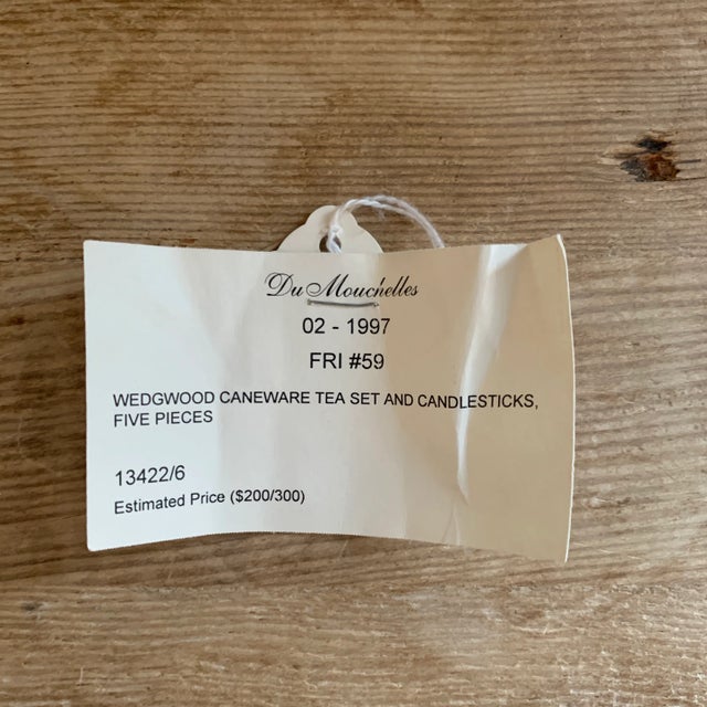 Wood Wedgwood Cane Ware Faux Bamboo Teapot Creamer Sugar Bowl For Sale - Image 7 of 9