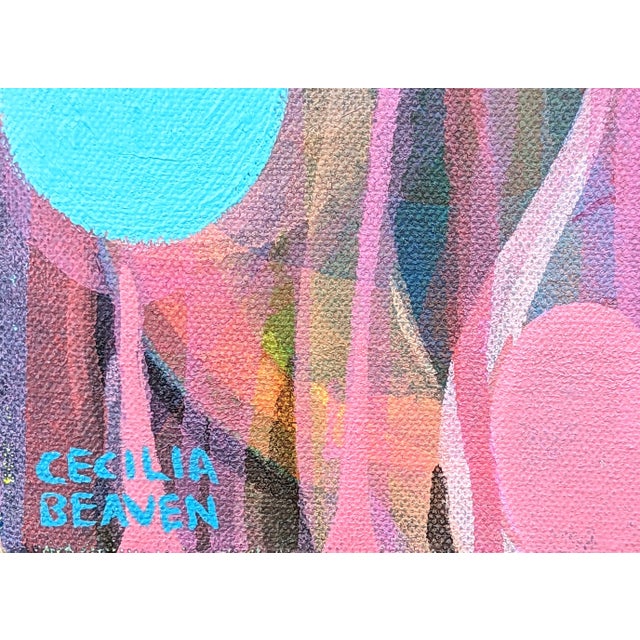 Cecilia Beaven Contemporary Abstract Purple and Blue Toned Biomorphic Dragon Figure Painting, 2021 For Sale - Image 9 of 11