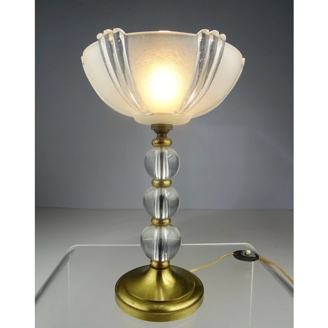Art Deco Table Lamp, France, 1920s, in Flawless conditions. Designed 1920 to 1949 European Plug (up to 250V).The wiring of...