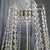 Vintage Brass & Crystal Wedding Cake Chandelier – Waterfall Tiered 5-Light Regency Pendant For Sale - Image 13 of 14