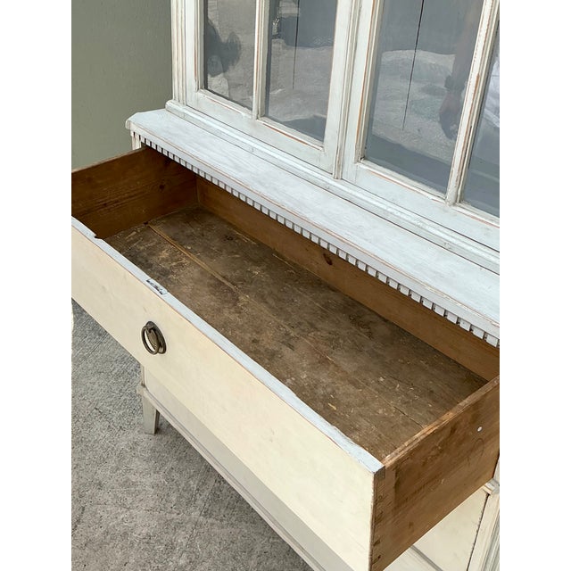 Vintage Painted Wood and Glass Cabinet For Sale - Image 10 of 12