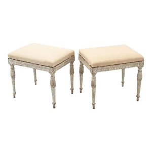 Swedish 18th Century Louis XVI Style Benches - A Pair