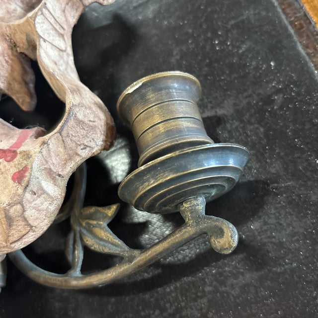 Pair of Italian Mid 20th C Sconces W Bronze Bobeches For Sale - Image 10 of 12