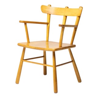 Danish Birch Armchair, 1950s For Sale