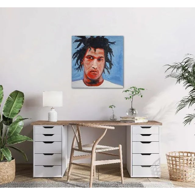 Modern Pop Art Portrait Oil Painting Original For Sale - Image 9 of 12