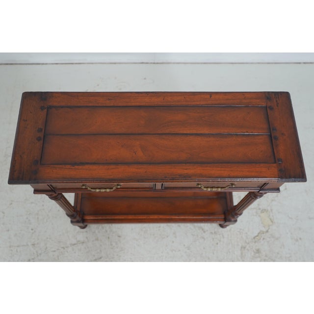 2010s Jonathan Charles Mahogany 2 Drawer Console For Sale - Image 5 of 18