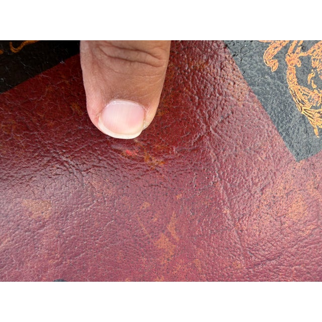 1990s Theodore Alexander Commode Leather Chest of Drawers Brass Hardware For Sale - Image 13 of 18