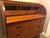 This mid-century teak cylinder roll top desk has three large drawers, great for storage. It is in fine shape and has the...