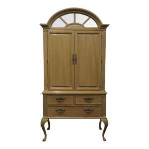 Bernhardt Furniture Bleached Wood Contemporary Coastal Style 43" Mirrored Highboy Chest 698-409