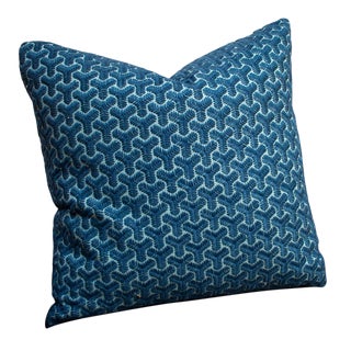 Custom Geometric Embroidered Pillow For Sale