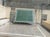 Handmade Cotton Flat Weave Area Rug, Forest Green, Cream and Teal Blue Scalloped Dhurrie - 8'x10' For Sale - Image 13 of 14
