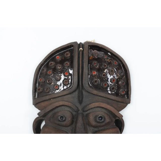 Vintage African Wall Mask, 1950s For Sale - Image 4 of 10