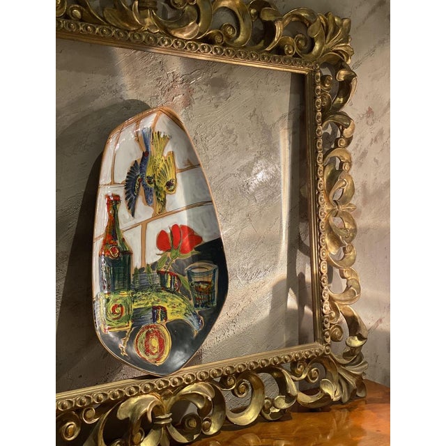 Large Multicolored Ceramic Dishes Decorated by Hand, Italy, 1970s, Set of 2 For Sale - Image 4 of 15