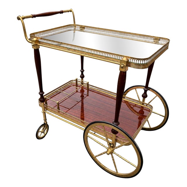 Hollywood Regency Party Trolley by Trolley Maison Jansen, 1950s For Sale