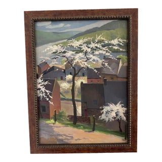 Fernand Steven Belgian Painting "Printemps" 1950 For Sale