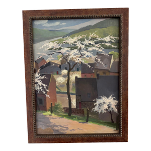 Fernand Steven Belgian Painting "Printemps" 1950