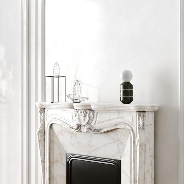 Ceramic Base Spot Table Lamp, Large Modern Handcrafted Black For Sale - Image 6 of 18